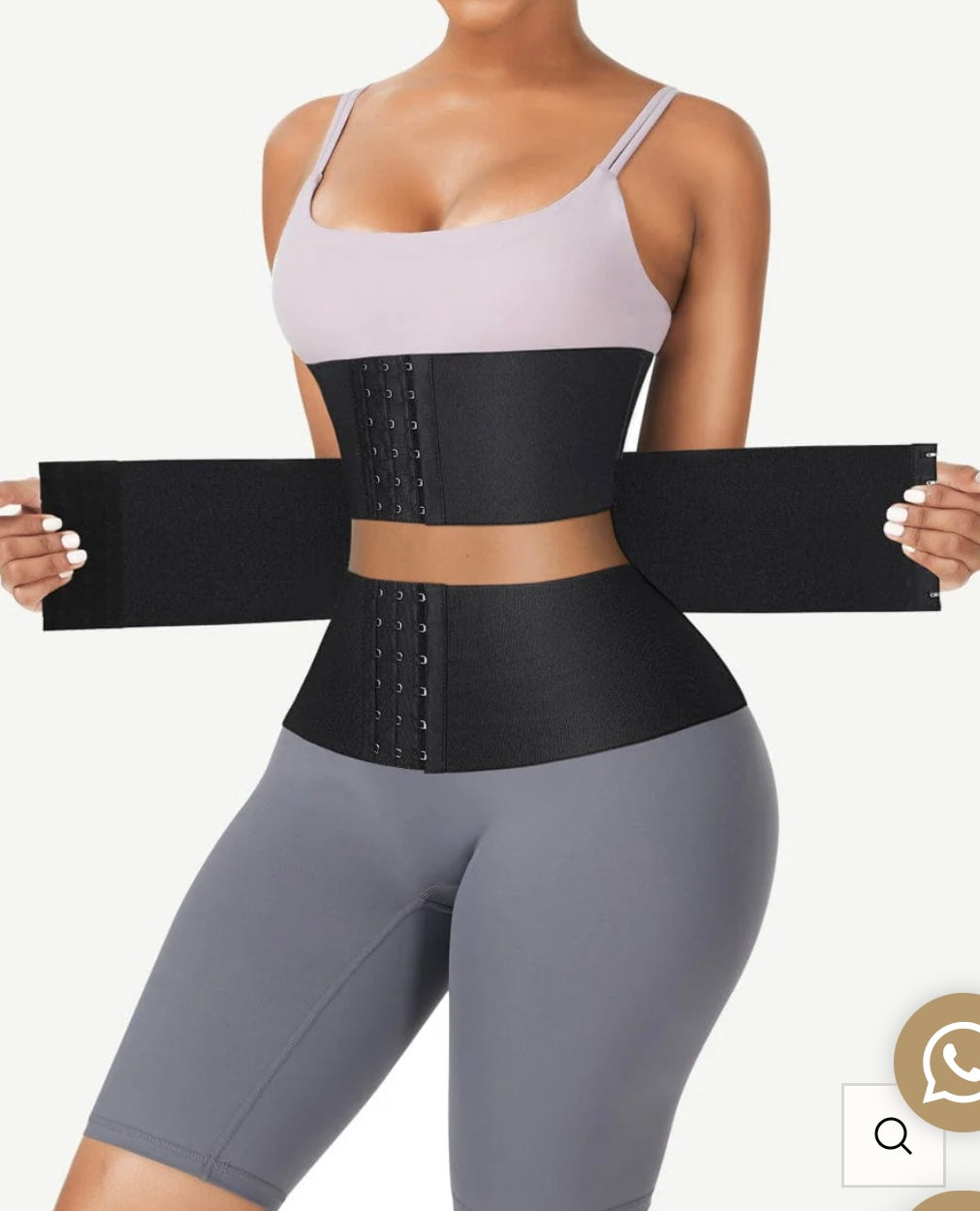 Bomb Fit Three Pieces of Segmented Abdominal Binder Latex Tummy Wrap