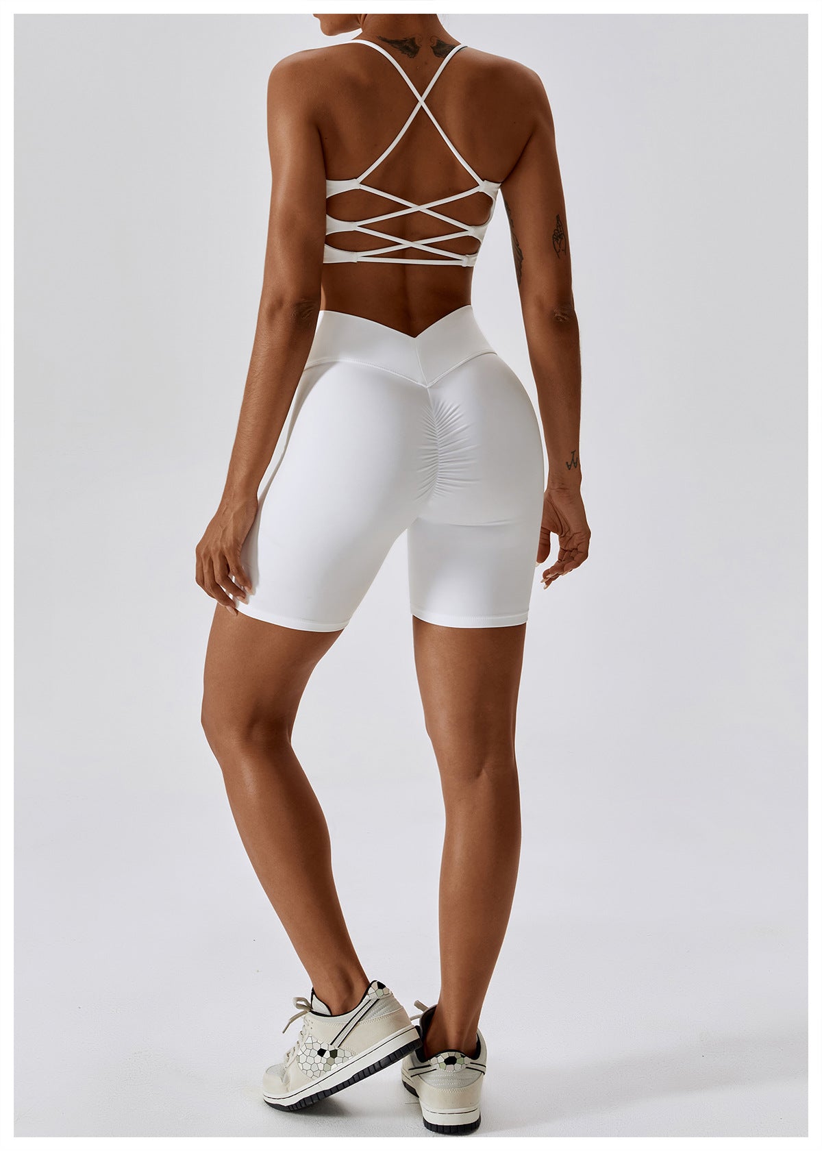 Show Babe white Sports Bra
